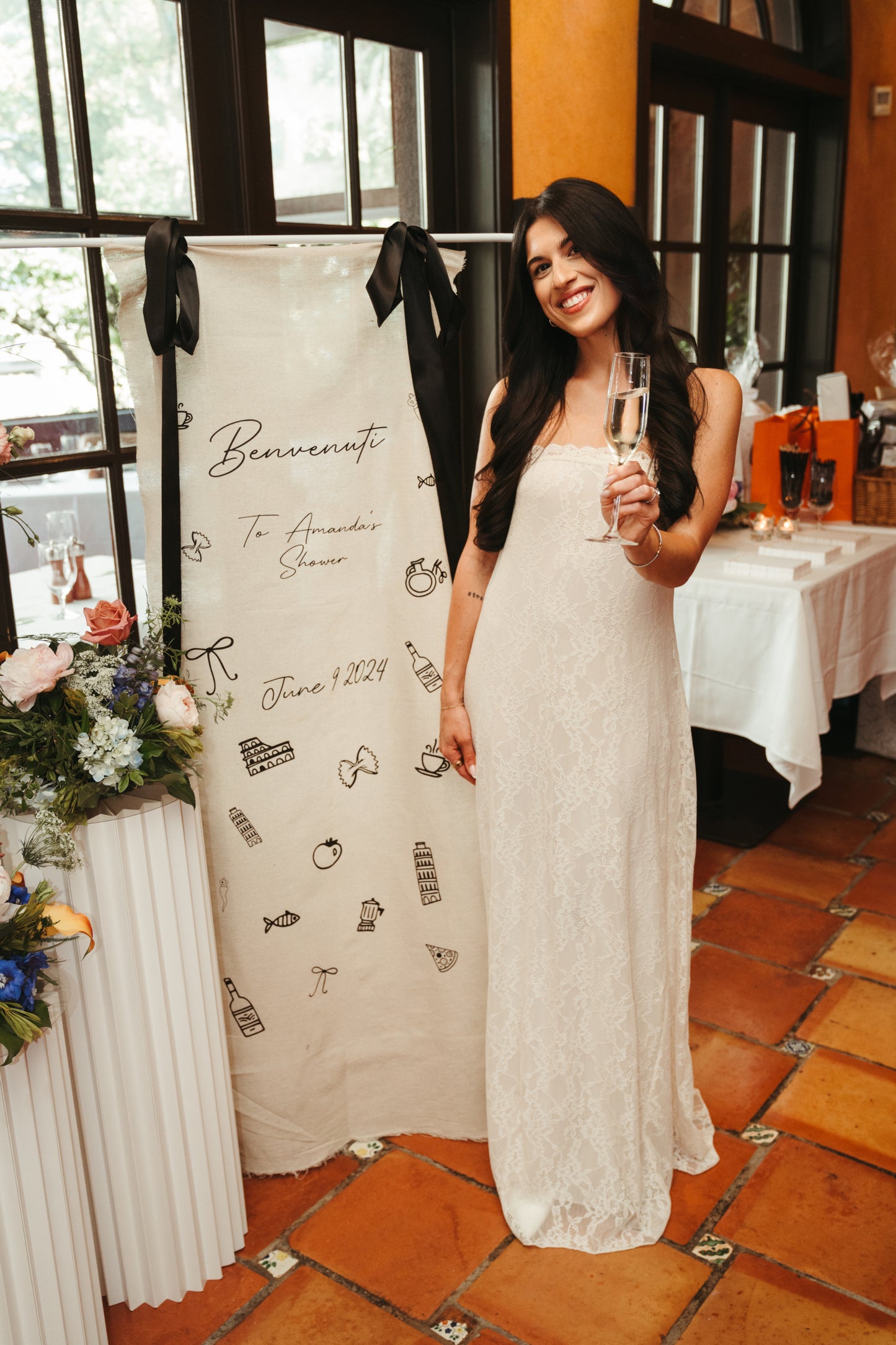 WeWoreWhat Strapless Lace Maxi
