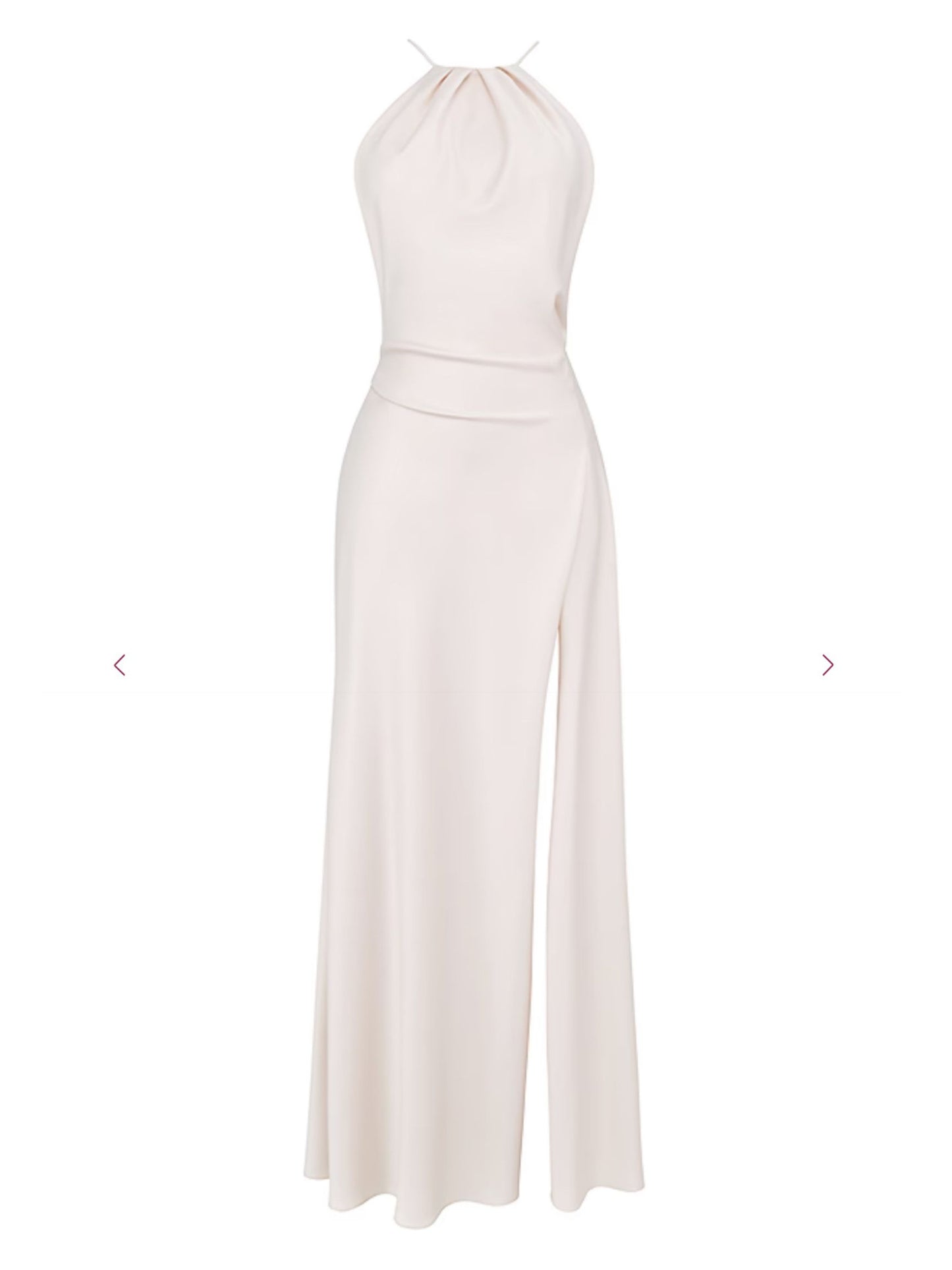 House of CB Zanab Ivory Thigh Slit Maxi Dress