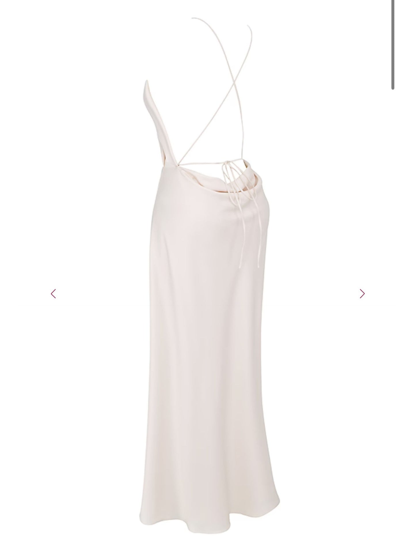 House of CB Zanab Ivory Thigh Slit Maxi Dress