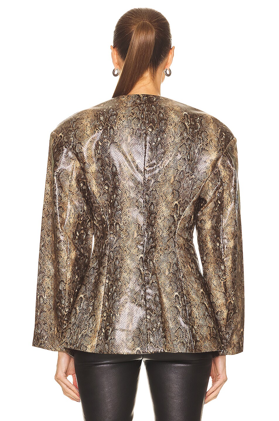 Ganni Faux Snakepint Blazer