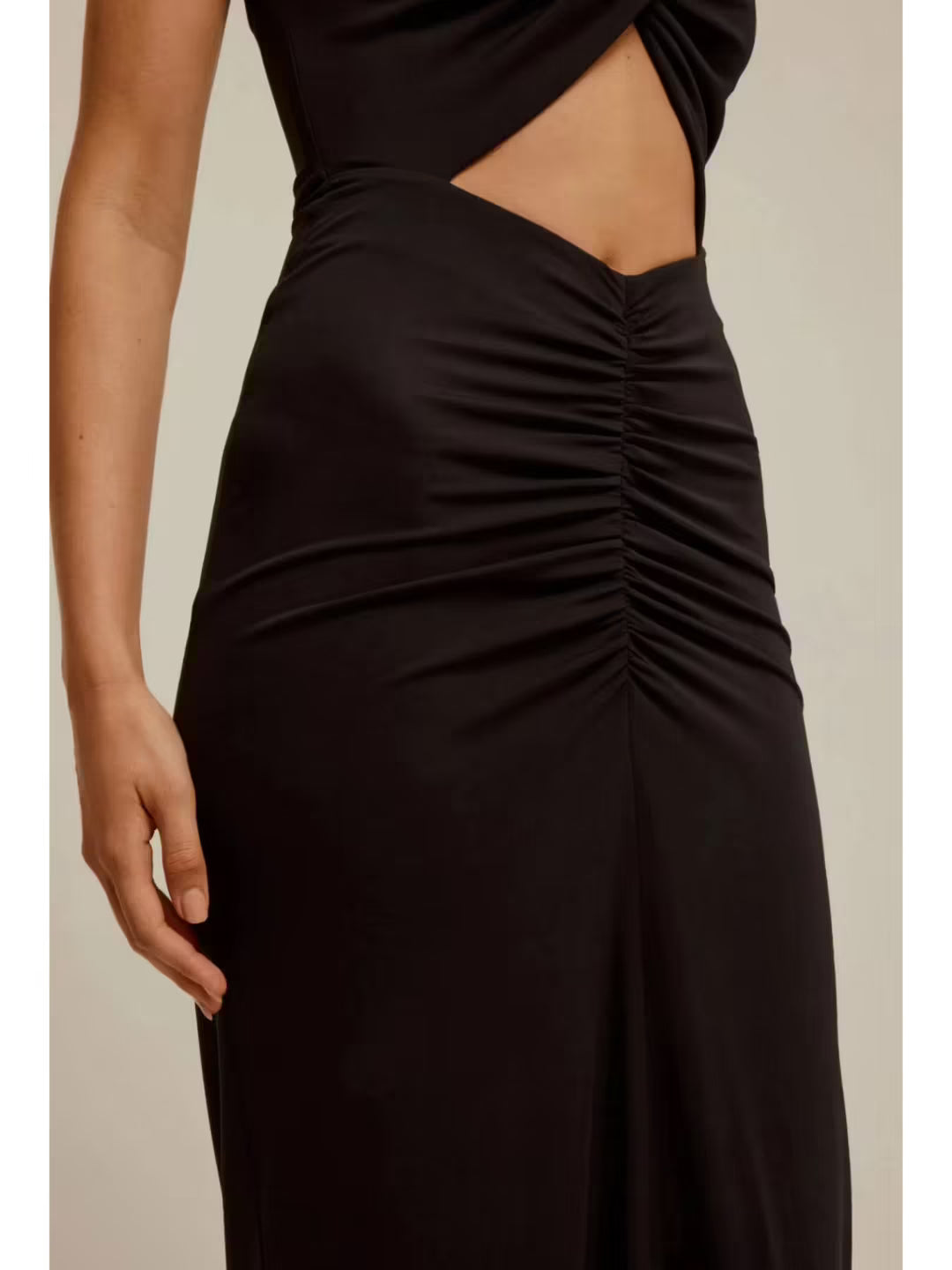 Venroy Draped Cutaway Strapless Dress