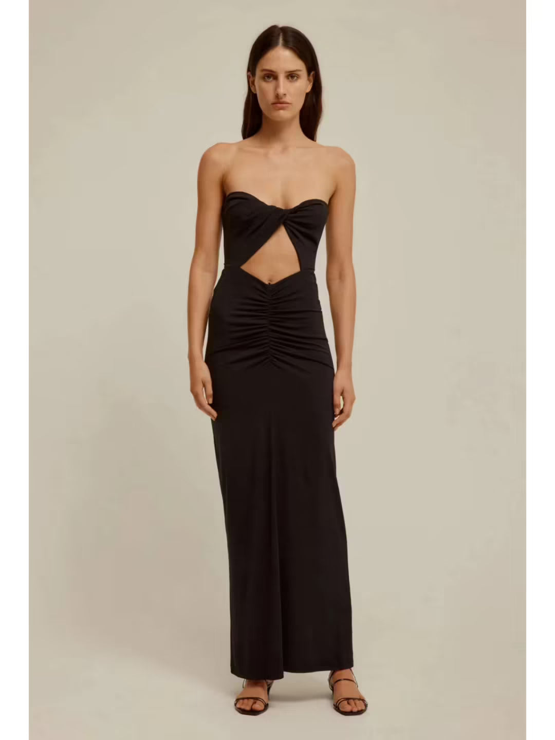 Venroy Draped Cutaway Strapless Dress